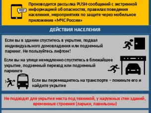 Гражданская оборона. При получении экстренной информации   «РАКЕТНАЯ ОПАСНОСТЬ»