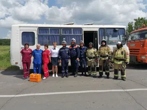В Зверево состоялись учения по ликвидации последствий дорожно-транспортных происшествий
