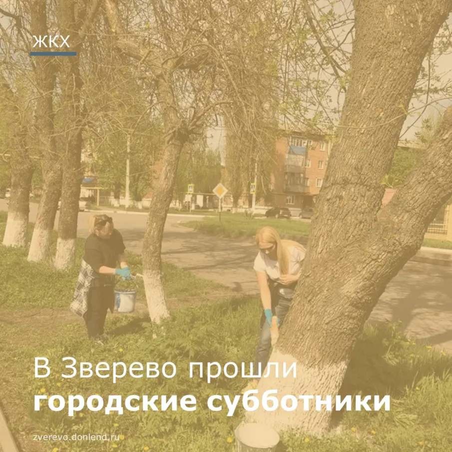 В Зверево прошли городские субботники